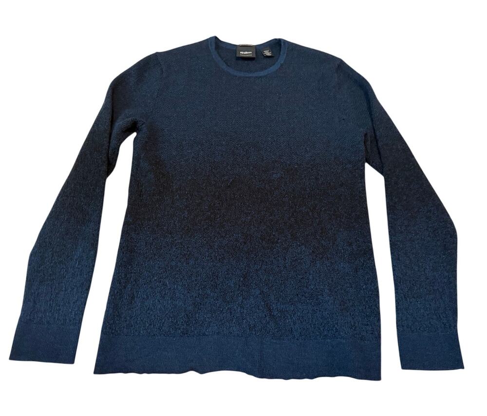Strellson K-Milton-RI Extra Fine Merino Wool Sweater Navy Blue Men's Size S Flaw